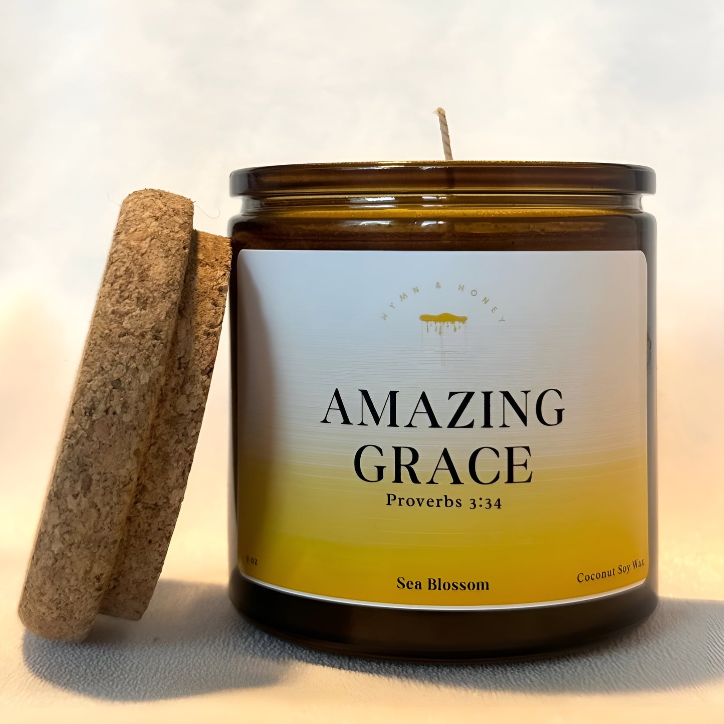 Christian Amazing Grace candle for prayer, meditation, and deepening your spiritual connection.